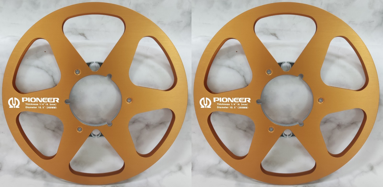One Pair 10.5” Blue Pioneer Tape reel High Quality Aluminum Take Up Reel