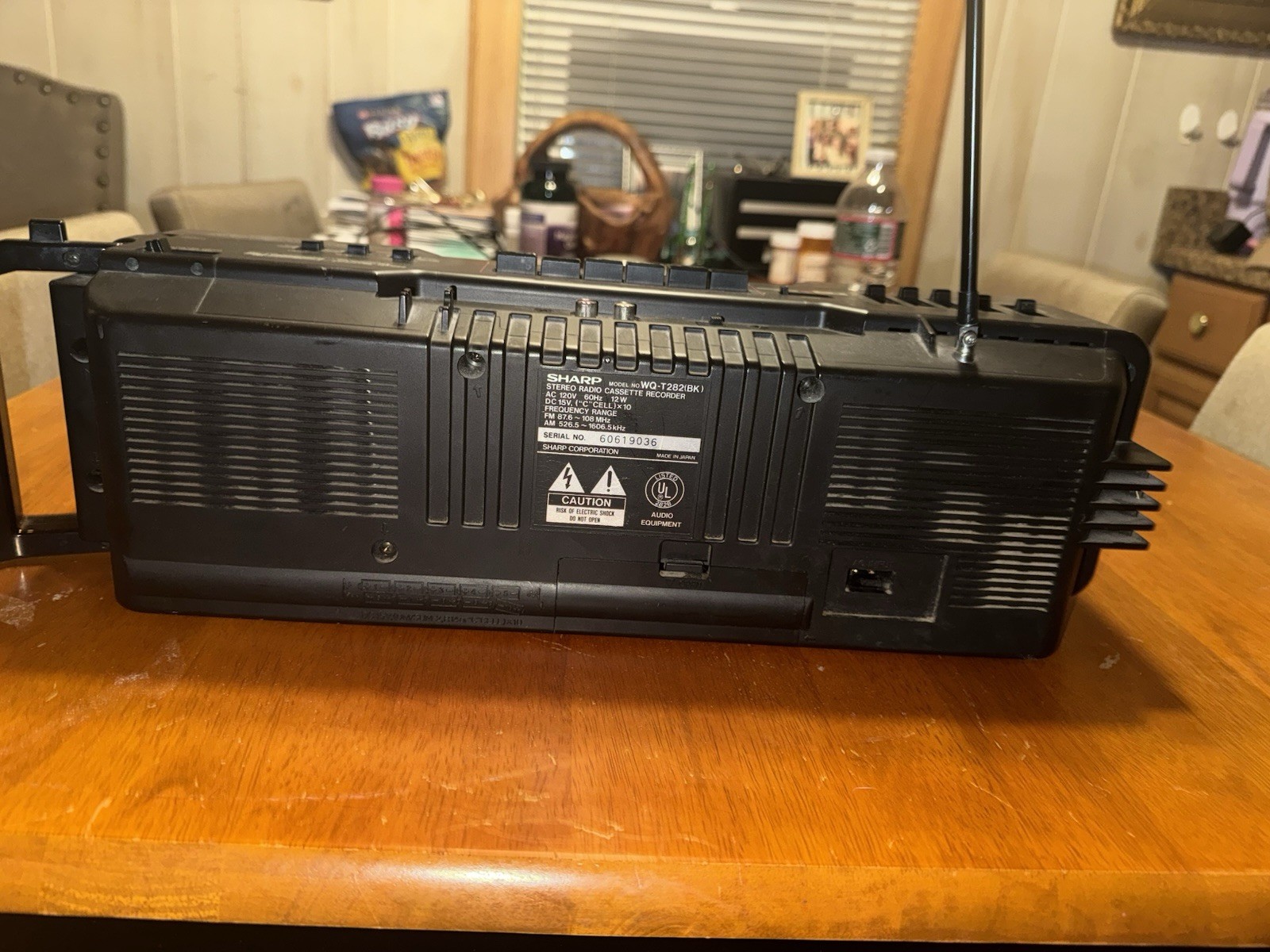 Vibtage 1980s BlueSharp WQ-T282 Twin Cassette Player Boom Box Two Way Recording