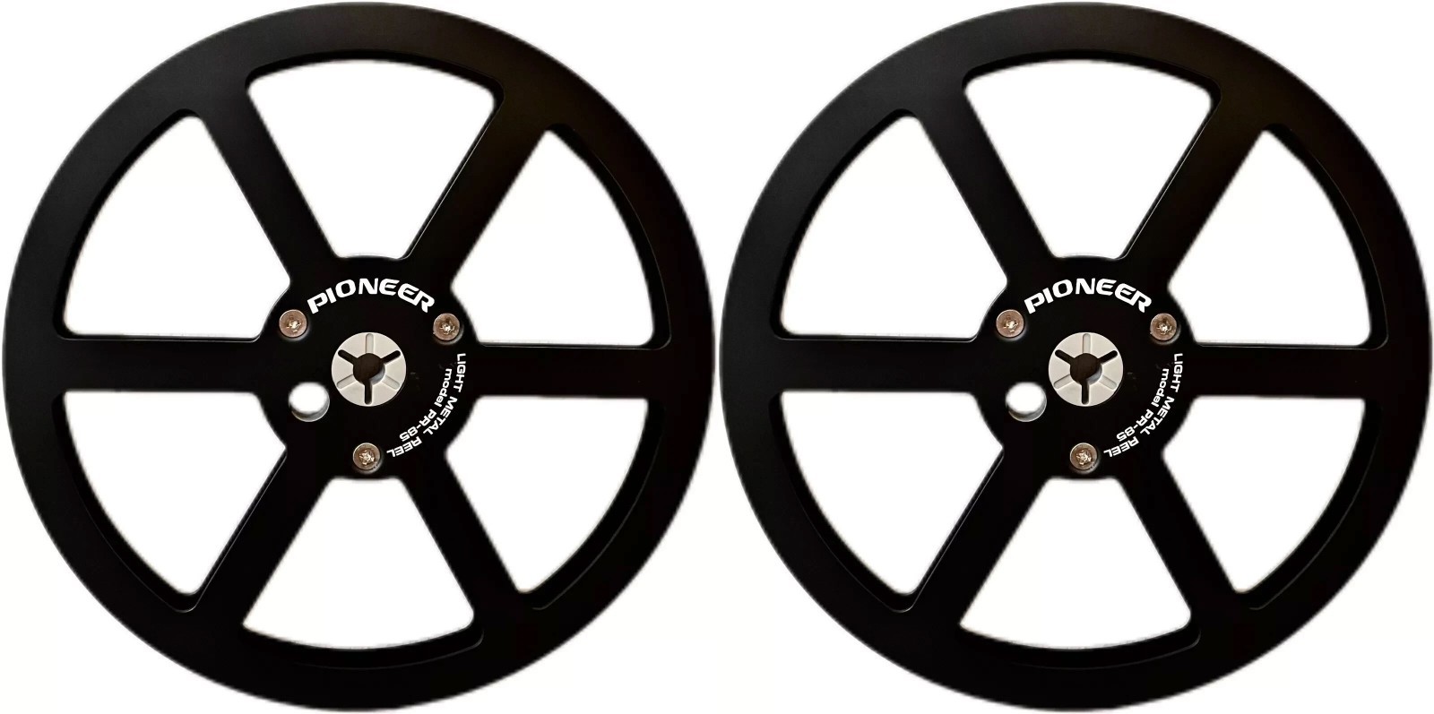 One Pair Pioneer Blue 7” Tape Reel Light Metal Aluminum Take Up Reel