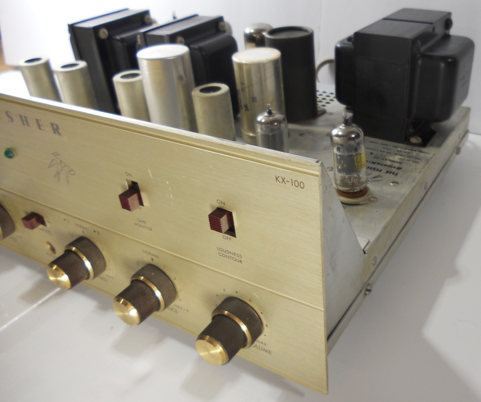 Fisher KX-100 Stereo Master Control Tube Amplifier Working w/ Original Manual