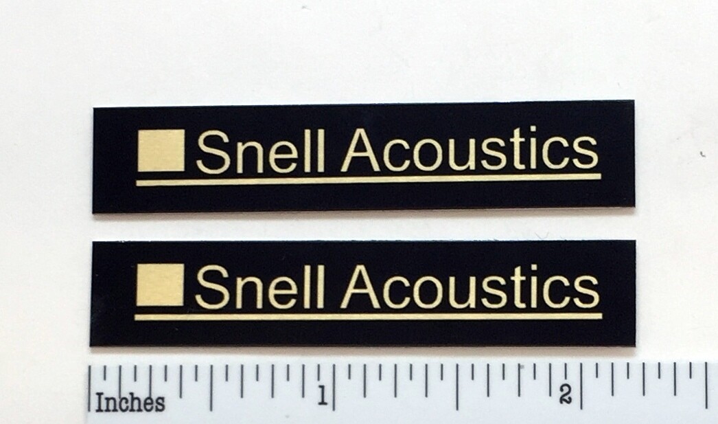 Snell Acoustics Speaker Grill Badge Logo Custom Made Aluminum