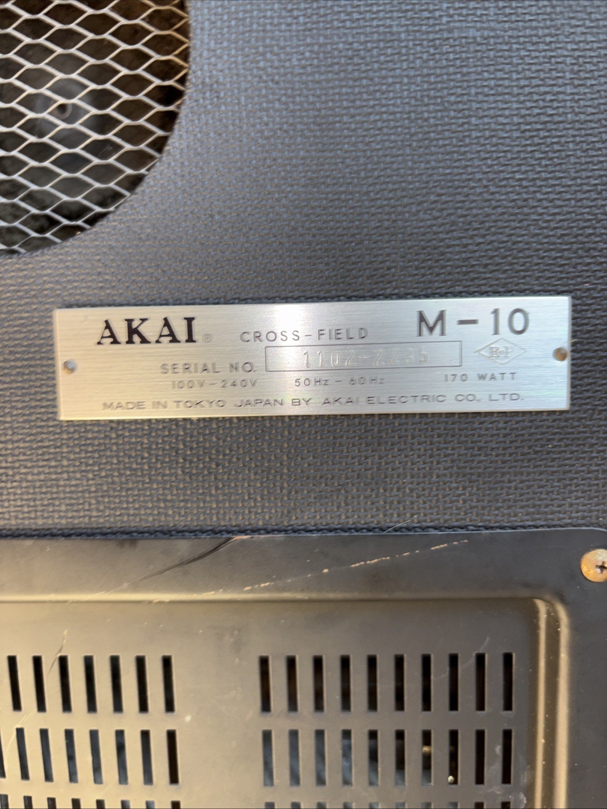 Akai M-10 Reel To Reel Tape Recorder Cross Field Auto Reverse 3 Partially Tested