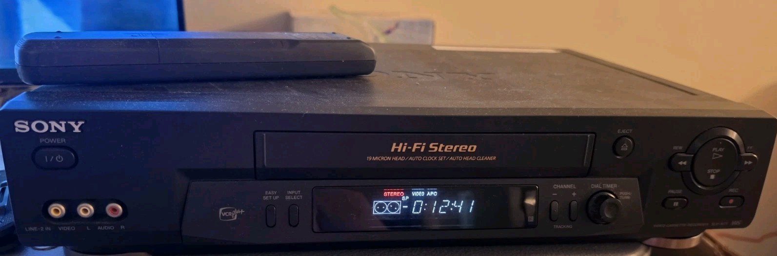 Sony SLV-N71 Hi-Fi Stereo 4-Head VHS VCR Video Recorder Player w/Remote. Tested!