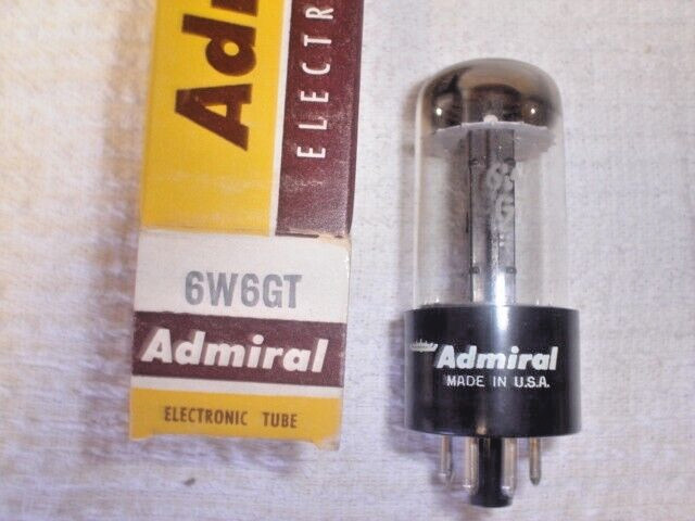 VINTAGE ADMIRAL 6W6GT VACUUM TUBE TUBES USA TESTED TUB24057
