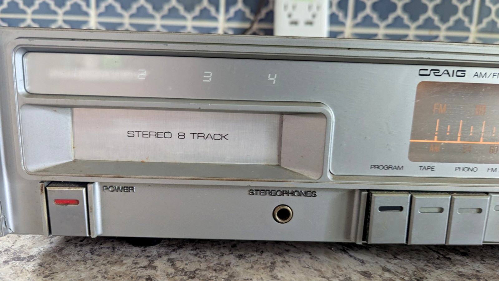 CRAIG H300 AM/FM Stereo 8-Track Receiver – Vintage – Untested- As Is *