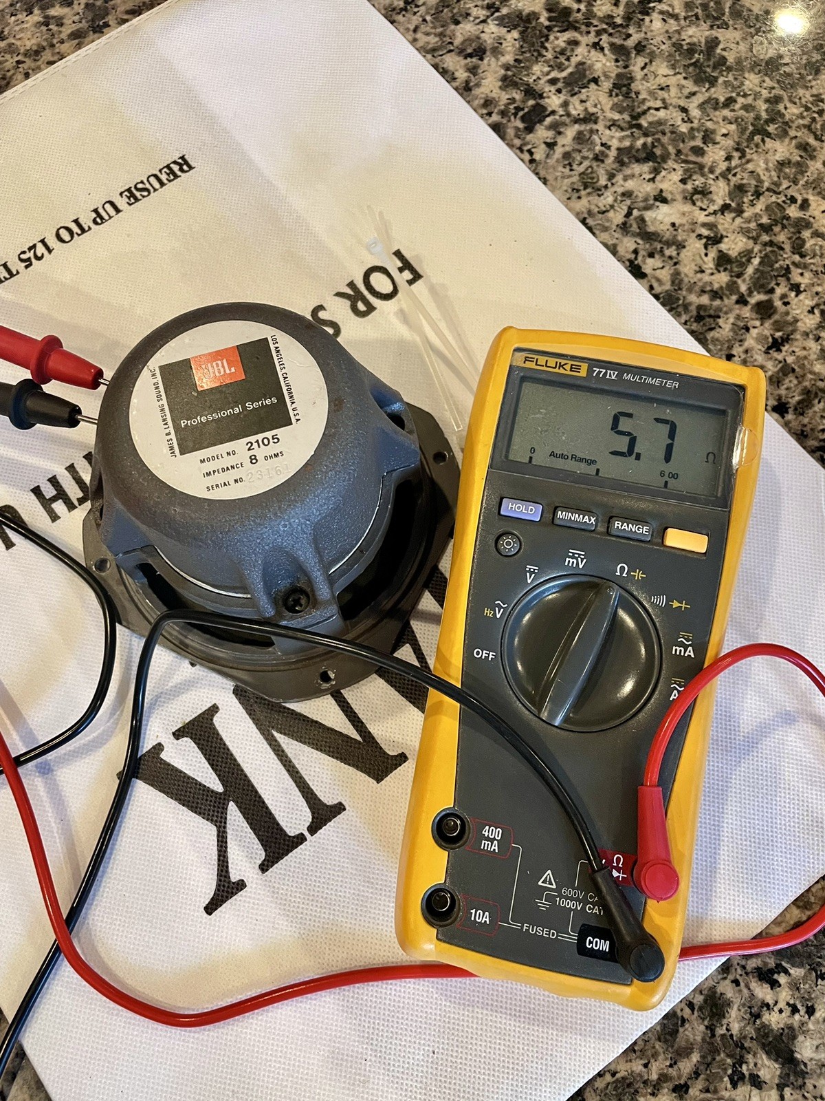 JBL 2105 8 Ohms Midrange speaker