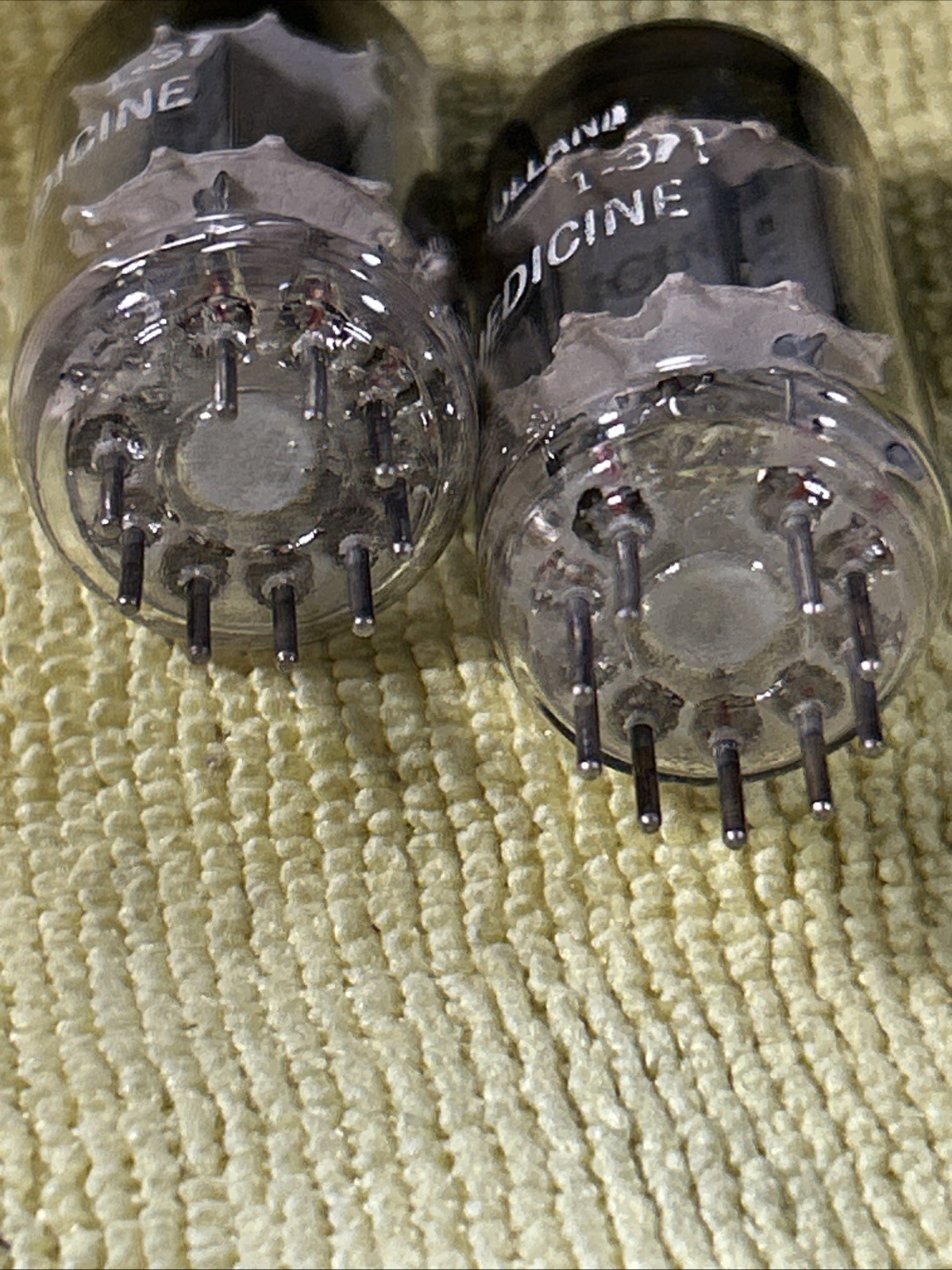 Rare Matched Pair Of Amperex Electronics For Medicine 12AX7 Heerlen,Strong Test