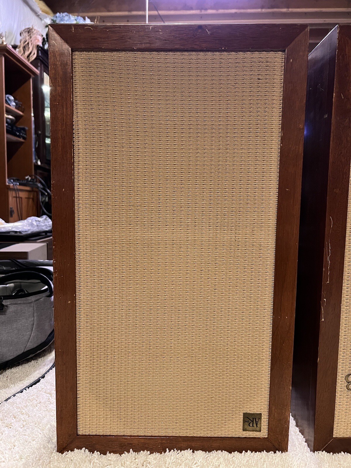 Rare Acoustic Research AR-3 Speakers in Mahogany Finish