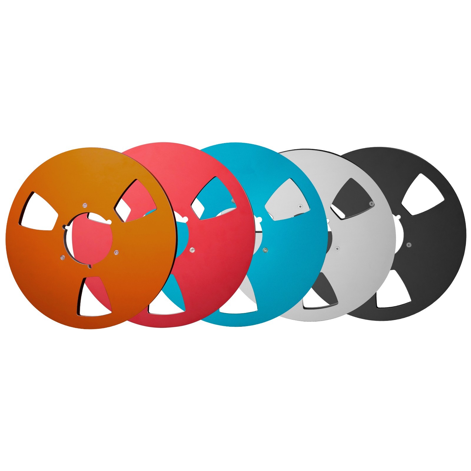 1X Pro Black Full Edge Polished 10.5″ 1/4″ Empty Tape Reel For Tape Recorders