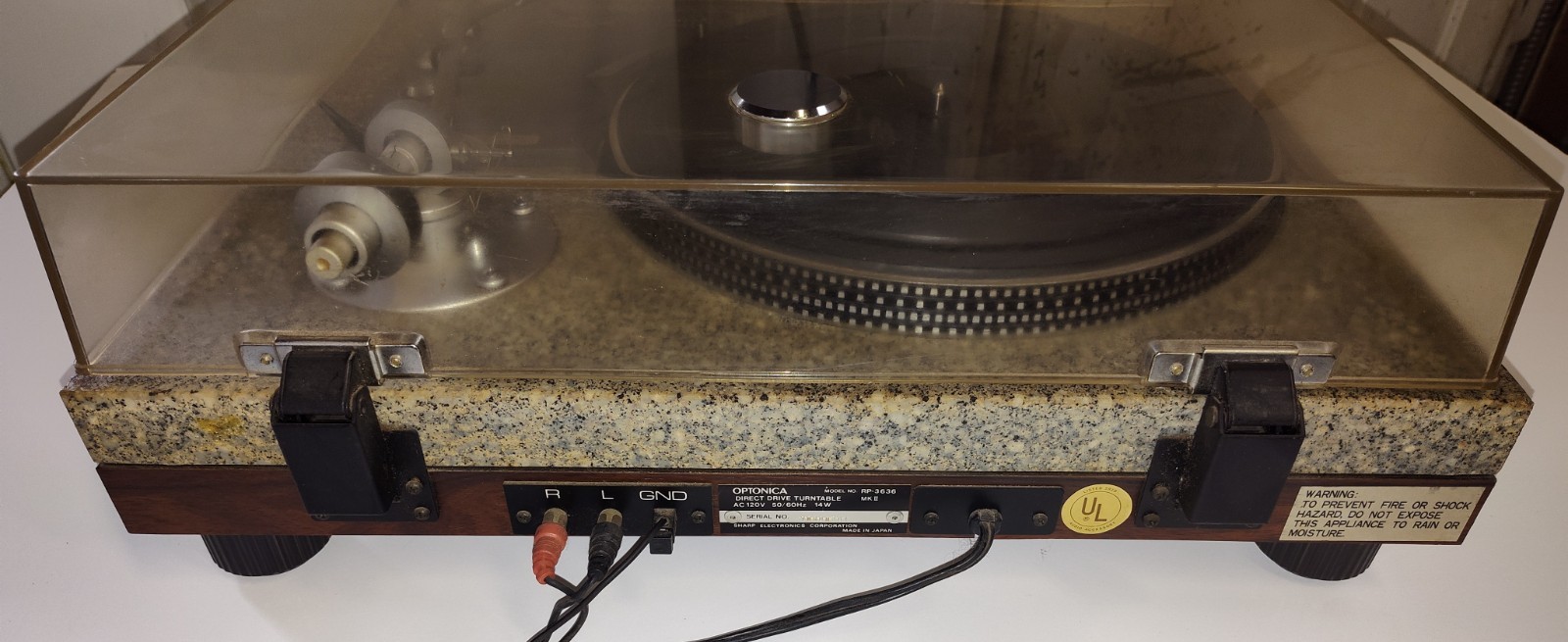 Vtg & Rare Optonica RP-3636 II Turntable Working complete