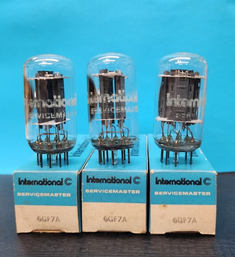 3-International Servicemaster by GE 6GF7A Vacuum Tubes NOS/NIB Tested Loc. Stock