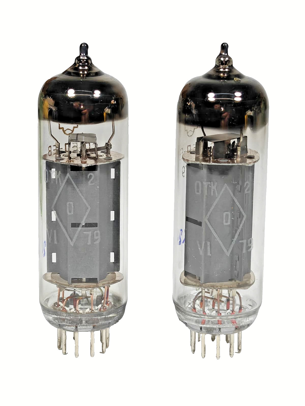 MATCHED PAIR 6P15P-EV /EL83/ SV83/ TUBES LONG LIVE/ GOLD GRID/ OTK/RHOMBUS/ NEW