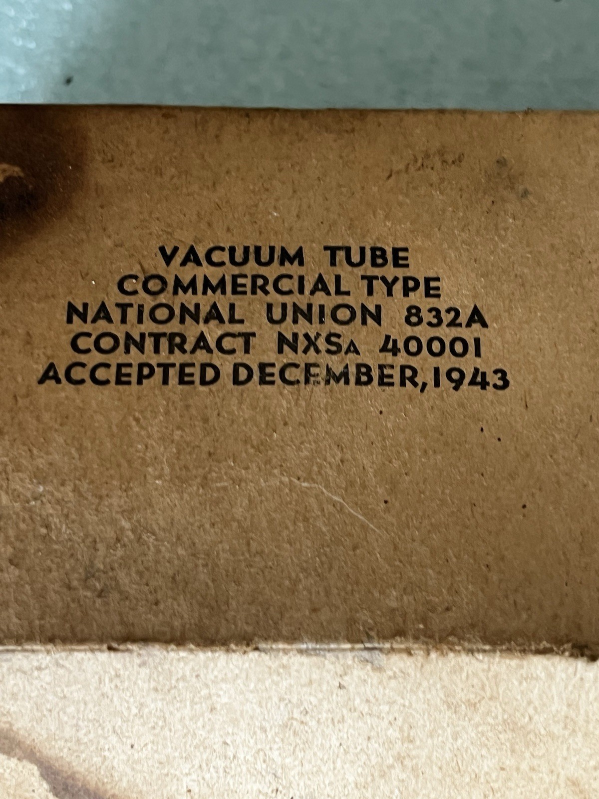 NOS NEW Vintage National Union 832A Vacuum Tube