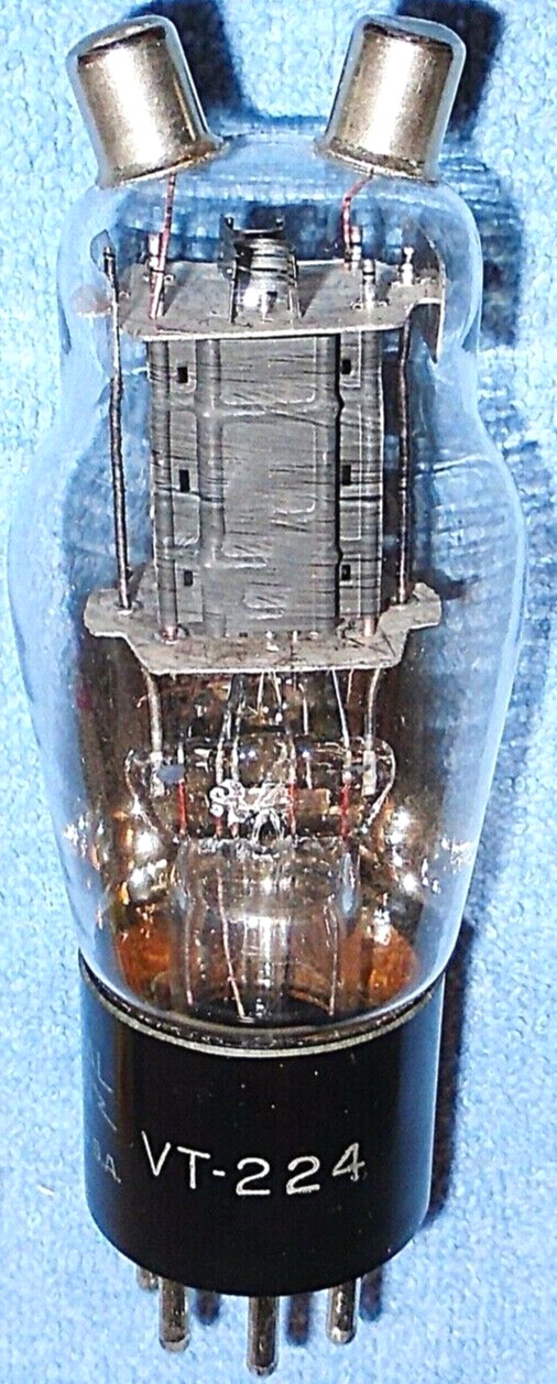1 NOS National Union VT-224 RK34 2C34 Vacuum Tube – Vintage 10-Watt Twin Triode