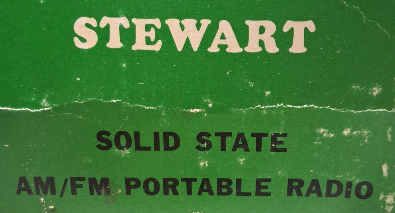 AM FM Portable Radio – Vintage Stewart – TR-1 – Tested – Complete in Retail Box