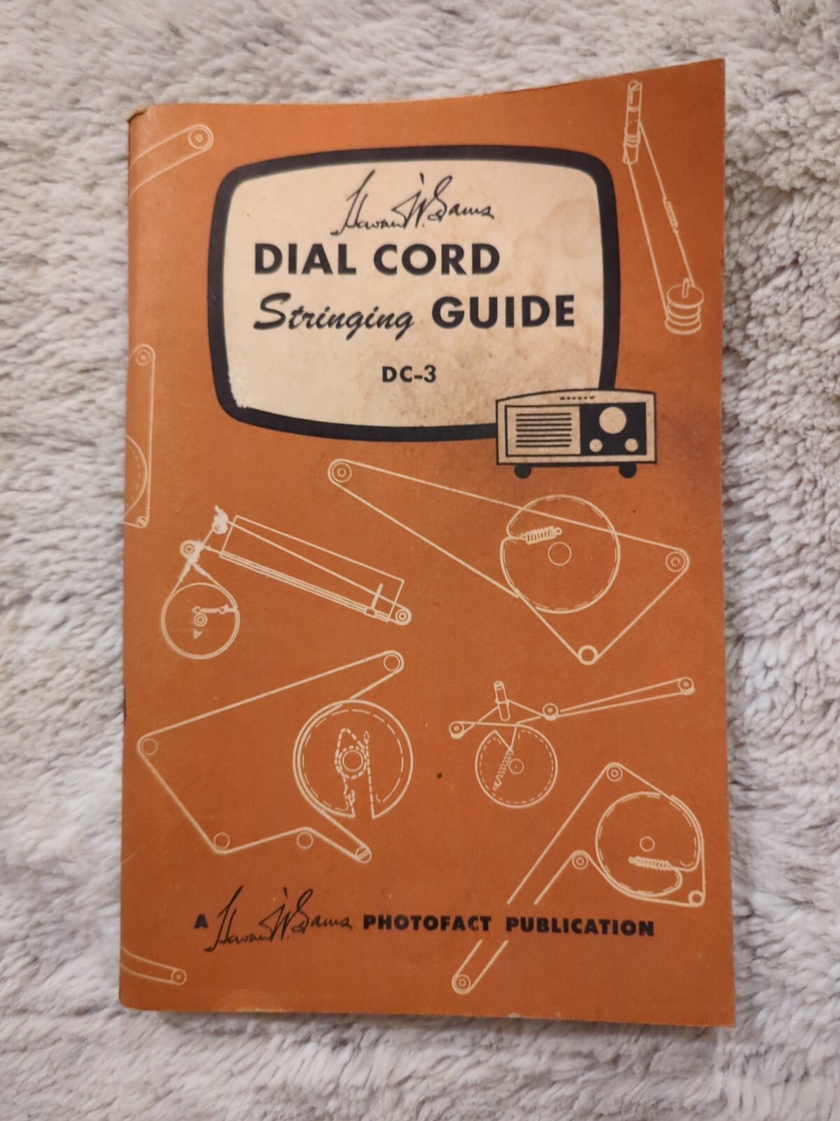Vintage 1954 Howard Sam’s Dial Cord Stringing Guide Booklet DC-3 Photofact SC