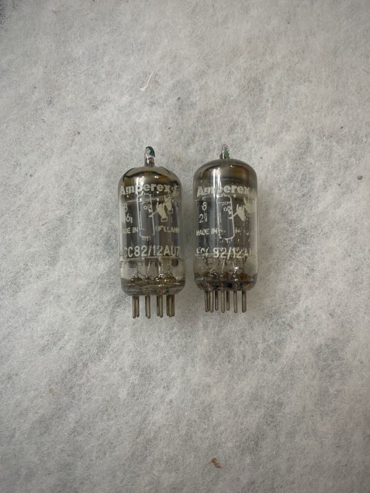 Amperex 12AU7 ECC82 6189 7316 ECC802S Strong Testing Values Matched Pair