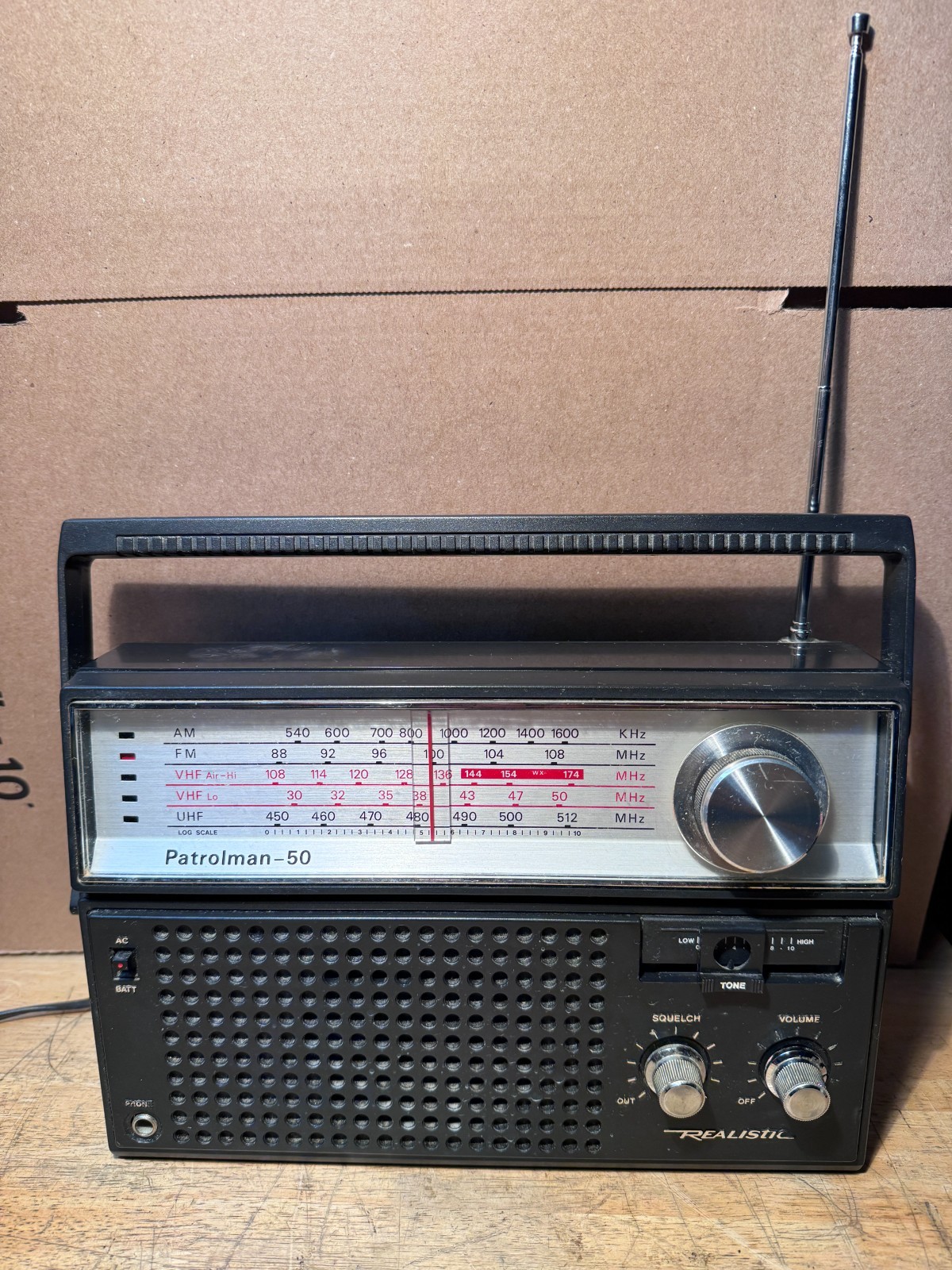 Realistic Patrolman-50 Multiband Radio AM FM VHF UHF Tested