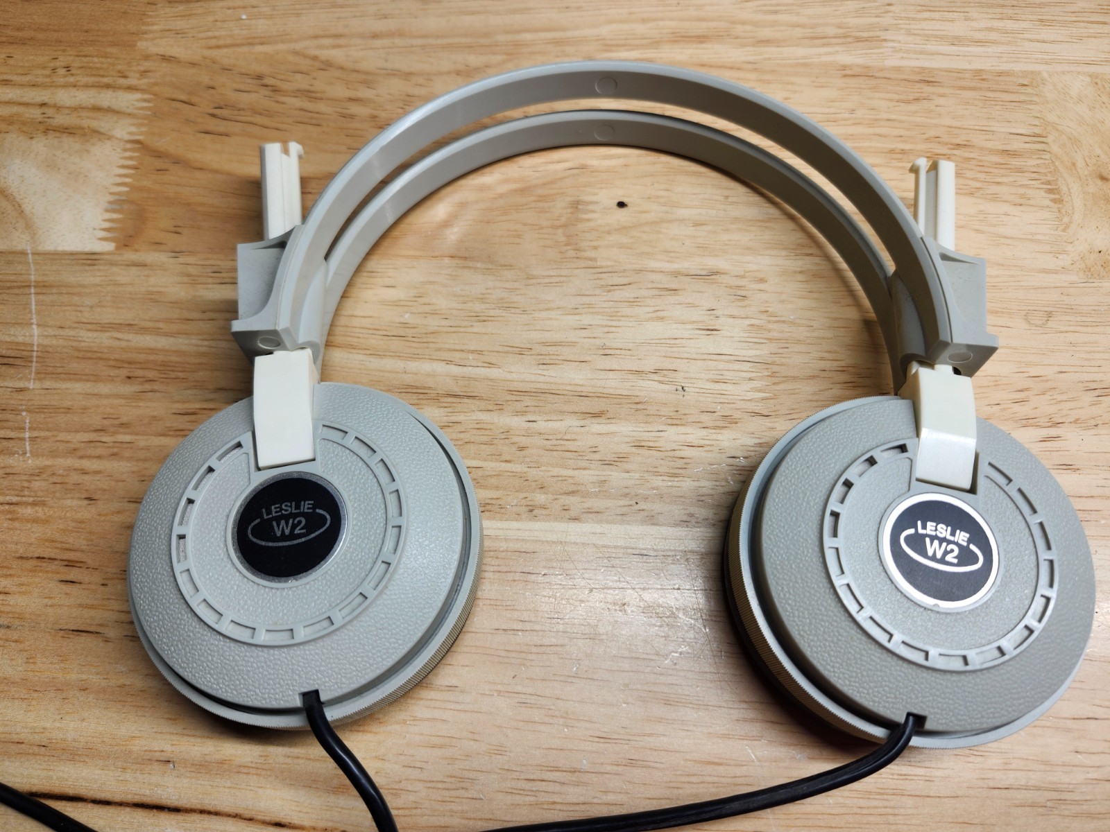 Vintage LESLIE Stereophones W2 Open Air High Fidelity Headphones w/Box TESTED