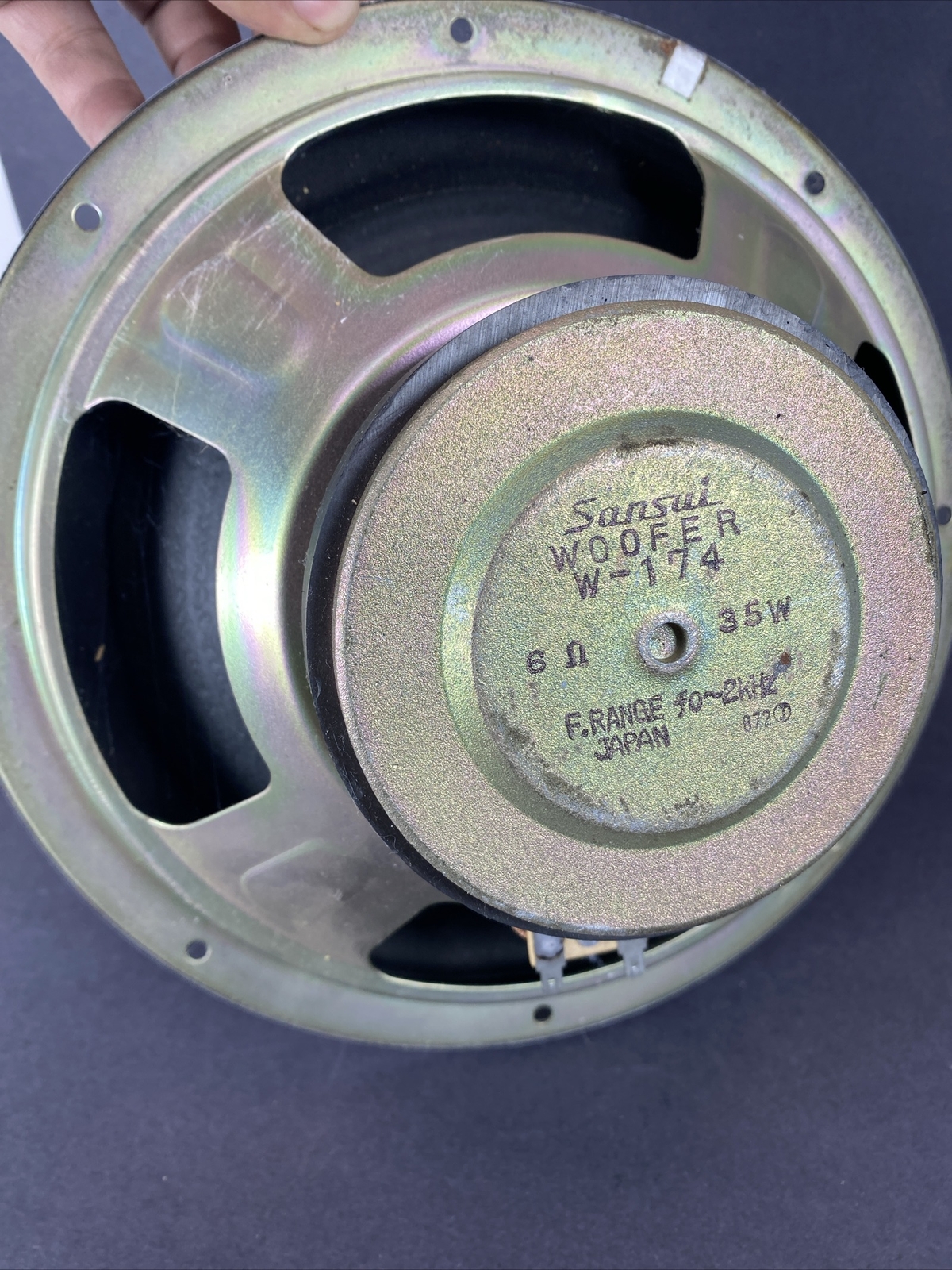 SANSUI W-174 Woofer Speaker 10″ SUBWOOFER 6 Ohms 35 Watt – Tested