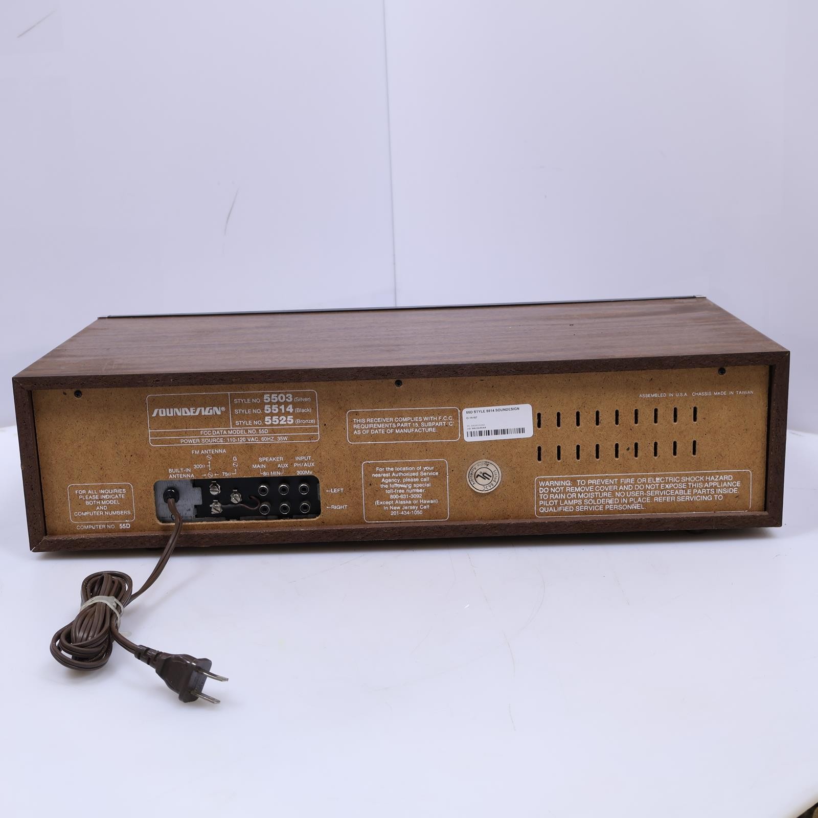 Soundesign 5514 Vintage PLL AM/FM Stereo Receiver/Recorder