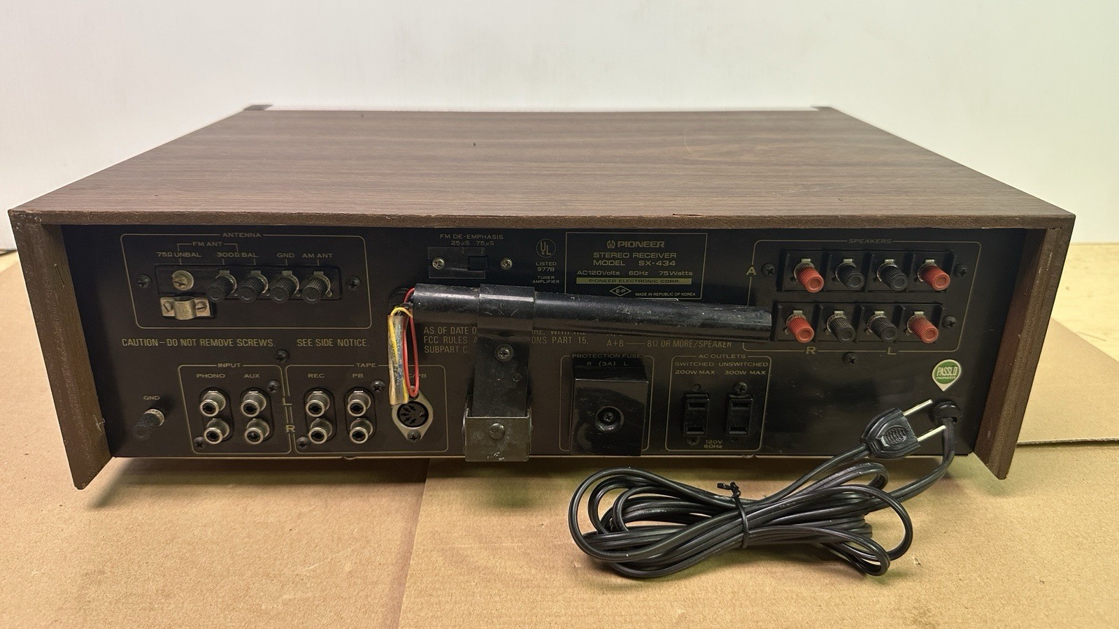 Pioneer SX-434 AM/FM Stereo Receiver Phono Input Tape Monitor Works See Video