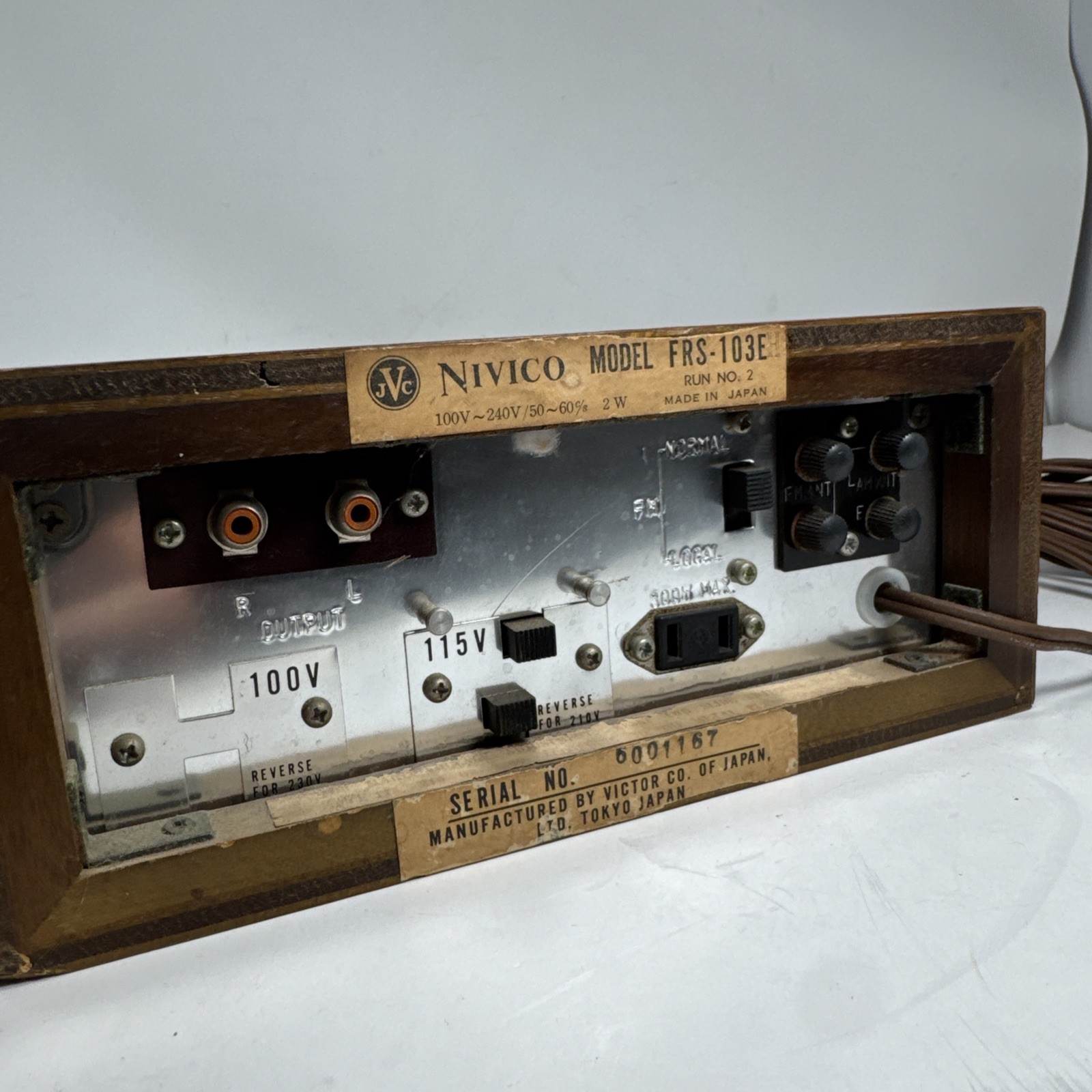 Vintage JVC Nivico FRS 103E AM FM Reciever Tuner Wood Japan