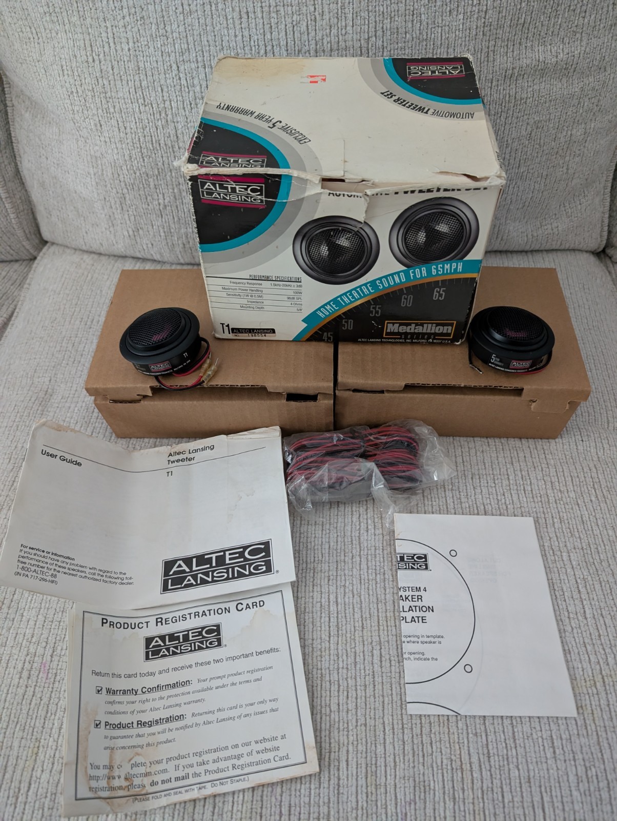 Old School Altec Lansing Neodymium Tweeters Pair Vintage Audio
