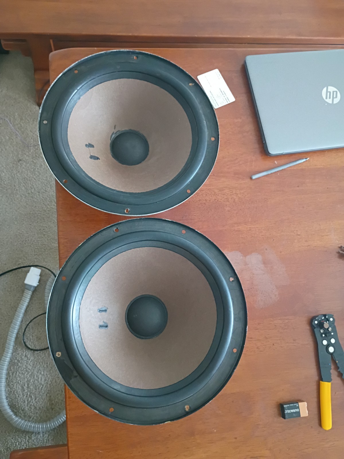 Philips AD 1265/W8 12″ Woofer Speakers Pair 8Ω Vintage Hi-Fi Open Baffle DIY