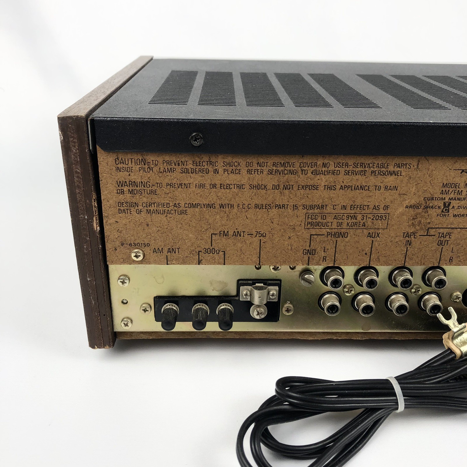 Vintage Realistic STA-110 AM/FM Stereo Receiver (Works, Needs Service)