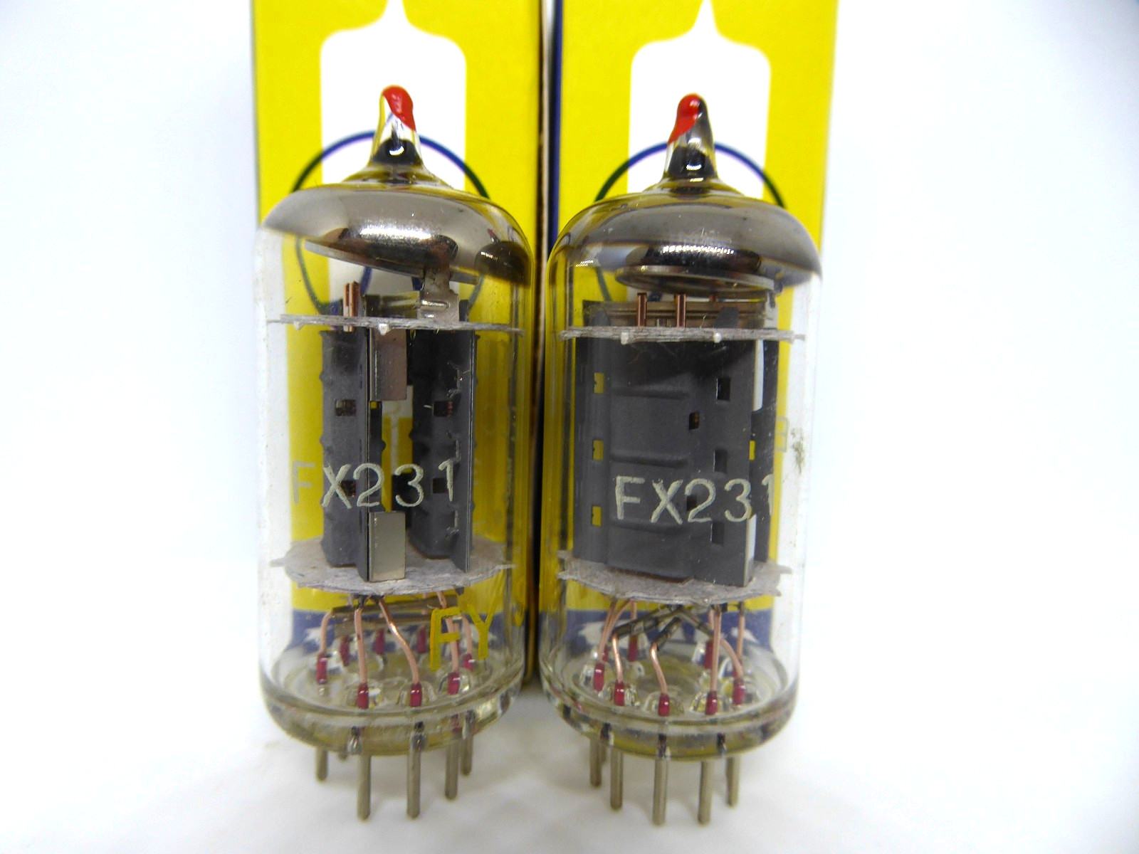 2x (PAIR!) TESLA ECC802S (12AU7WA E82CC B329) lk. Telefunken 100%, 1974, NOS 14