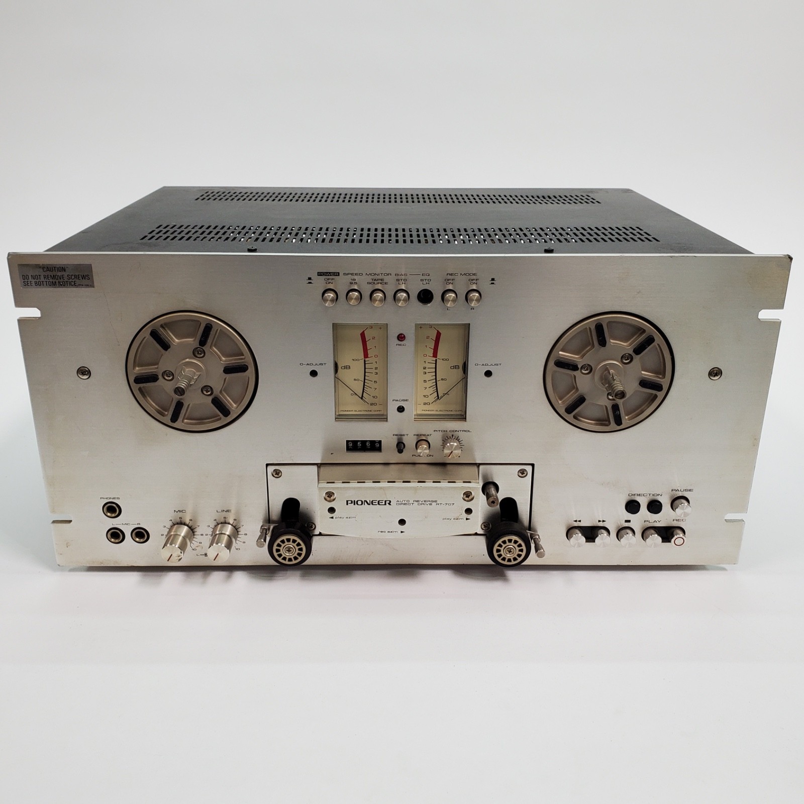 VTG Pioneer RT-707 Reel to Reel Tape Deck Auto Reverse Direct Drive Tested READ