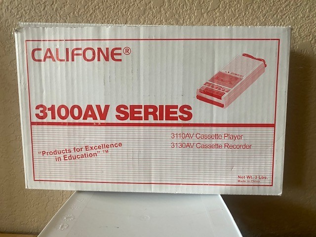 Califone 3130AV Portable Cassette Player & Recorder with Battery & Cable Power
