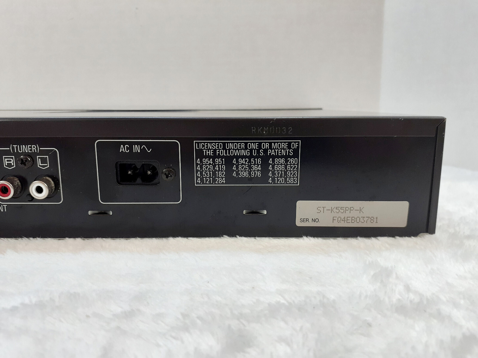 Technics Tuner ST-K55 Stereo Synthesizer AM FM Vintage Black Power Cord Works
