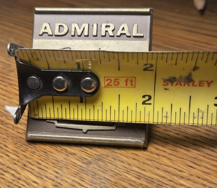 Admiral High Fidelity Name Badge Tube Console Pull