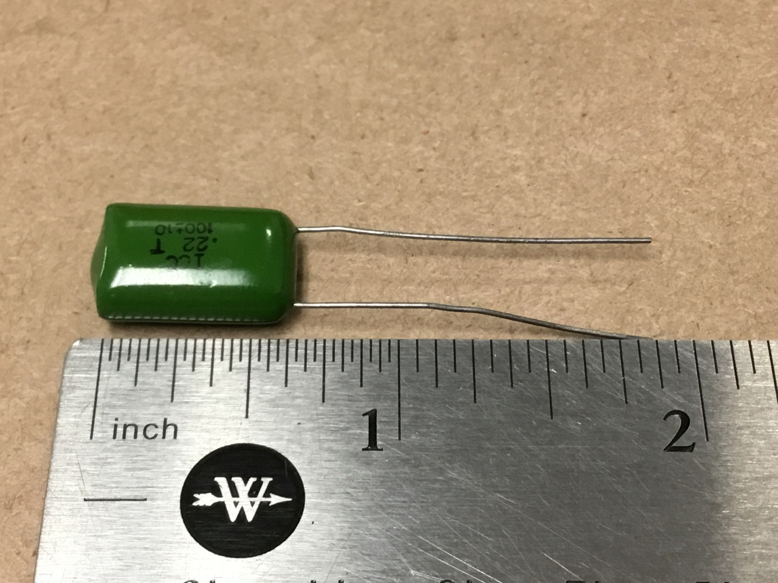5 PC ICC .22uF 100VDC ±10% CAPACITOR