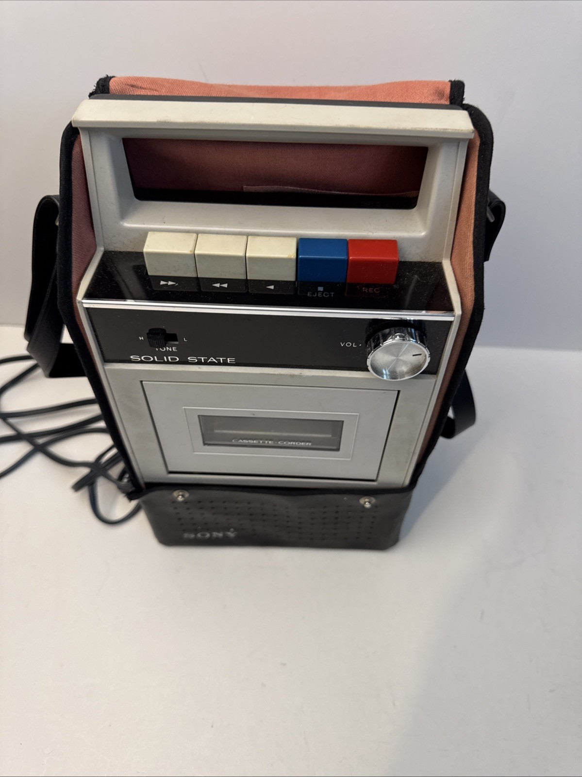 Vintage SONY Tape order TC-18 w/ Case Tested Working!