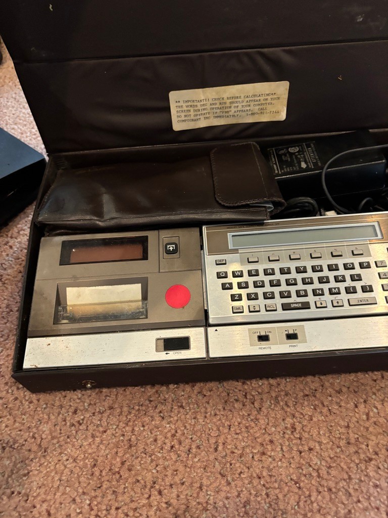 Sharp PC1500A Pocket Computer W/ CE150 Printer/Cassette Interface Printer Charge