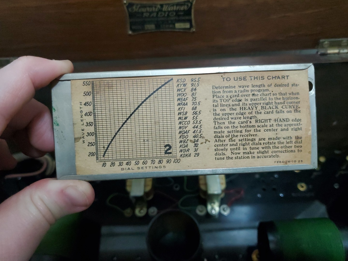 Antique 1926 Stewart Warner Model 345 Tube Battery Radio Wooden Cabinet Untested