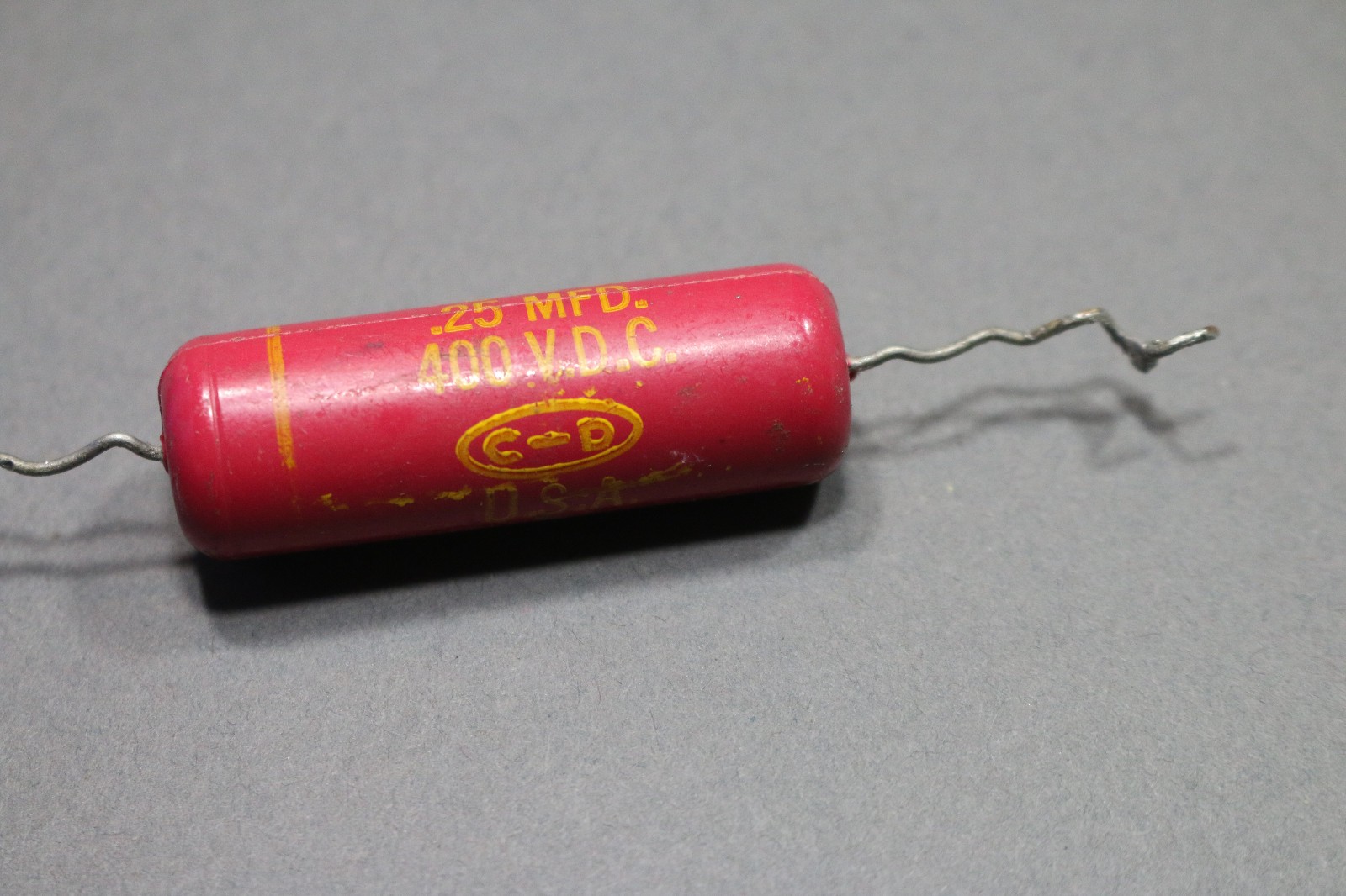 Vintage Cornell-Dubilier Tiny Chief .25 uF 400V DC Capacitor Tube Amp Tested