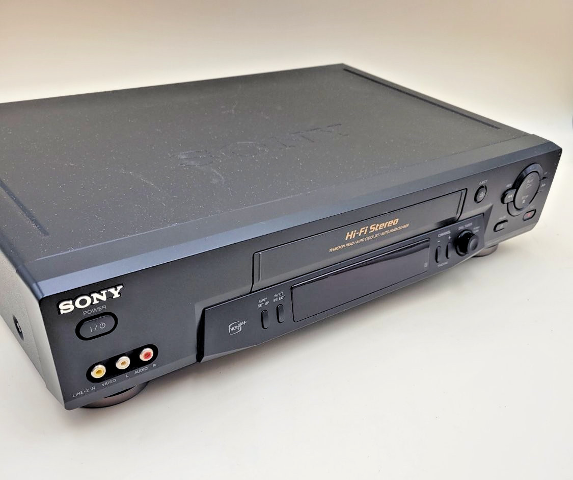 VTG Sony SLV-N71 Video Cassette Recorder Black Plastic Auto Head Cleaner