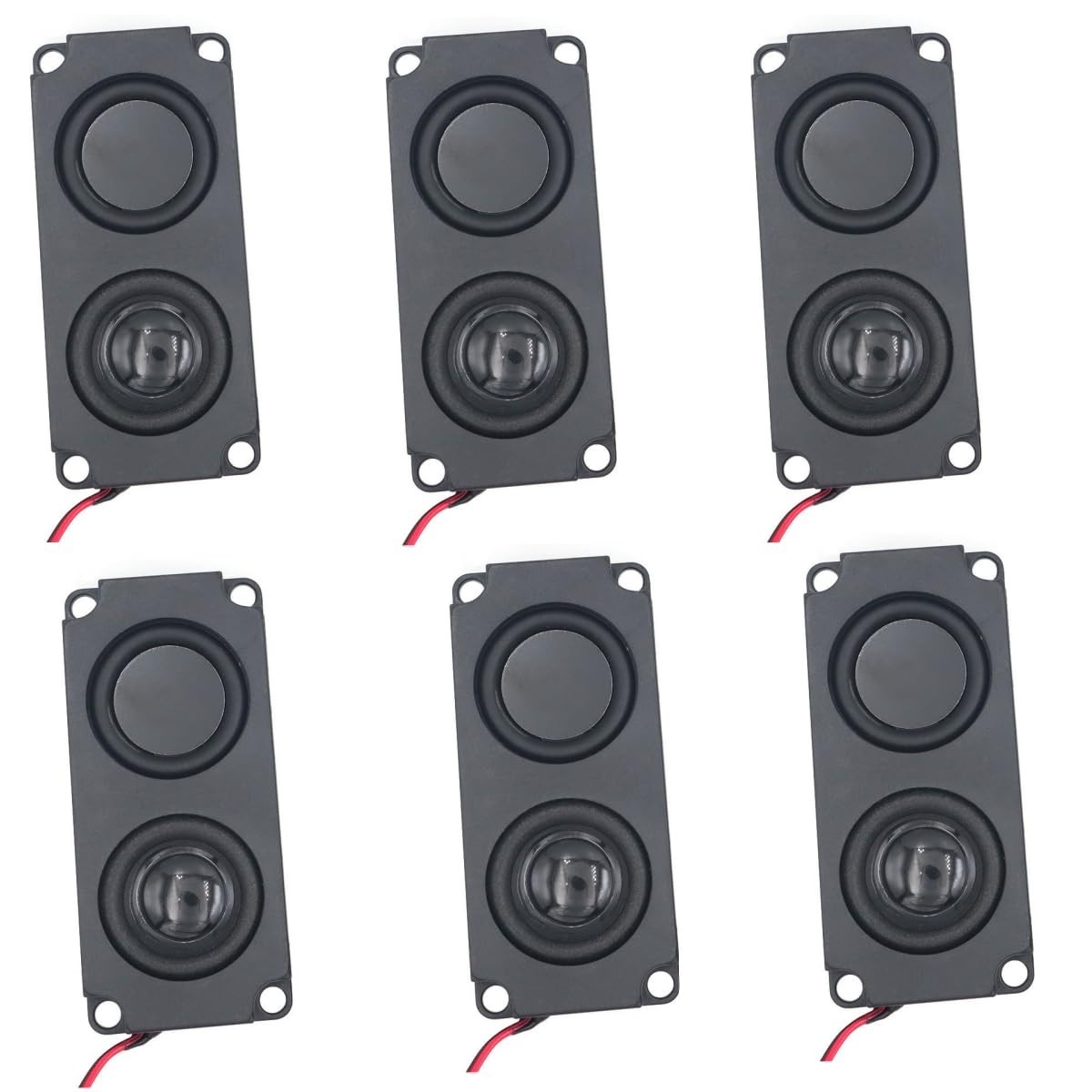 6 PCS Mini Full-Range Speakers 5W 8 Ohm Double Cavity for Advertising Machine 3.
