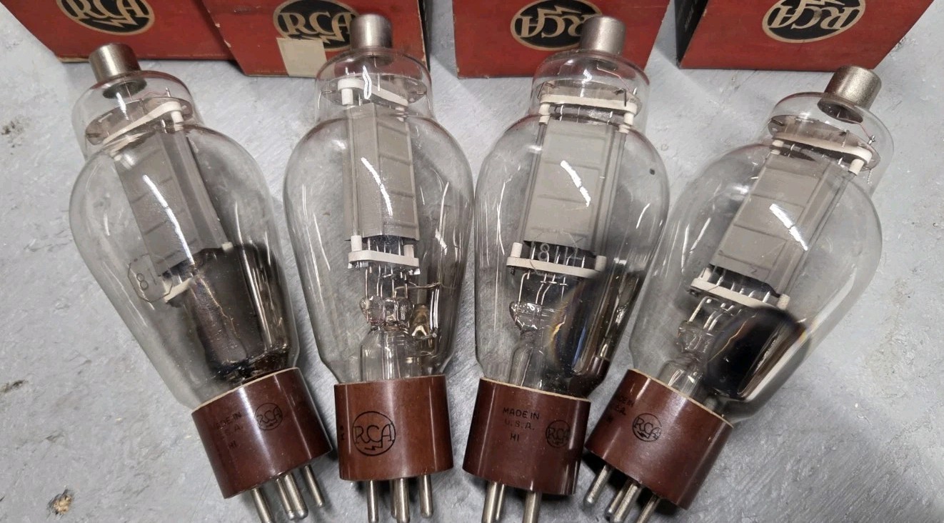 NOS Quad 4 Vintage US Navy RCA 811 TRUE VT-217 Vacuum Electron TUBES