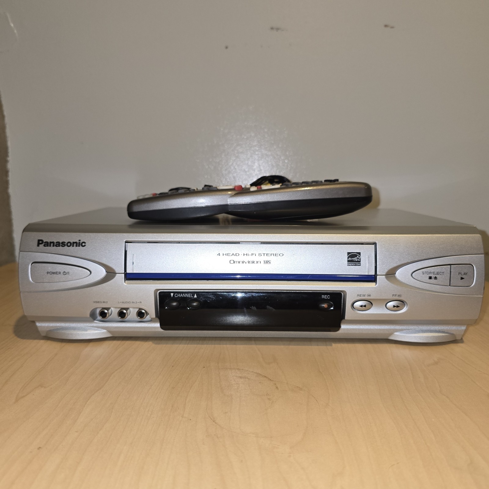 Panasonic Omnivision VHS PV-V4524S VCR 4 Head HiFi Stereo Player Recorder Remote