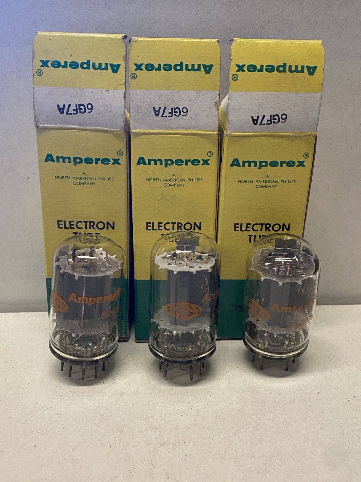 Three NOS NIB Amperex 6GF7A Tubes – USA Made – Tested