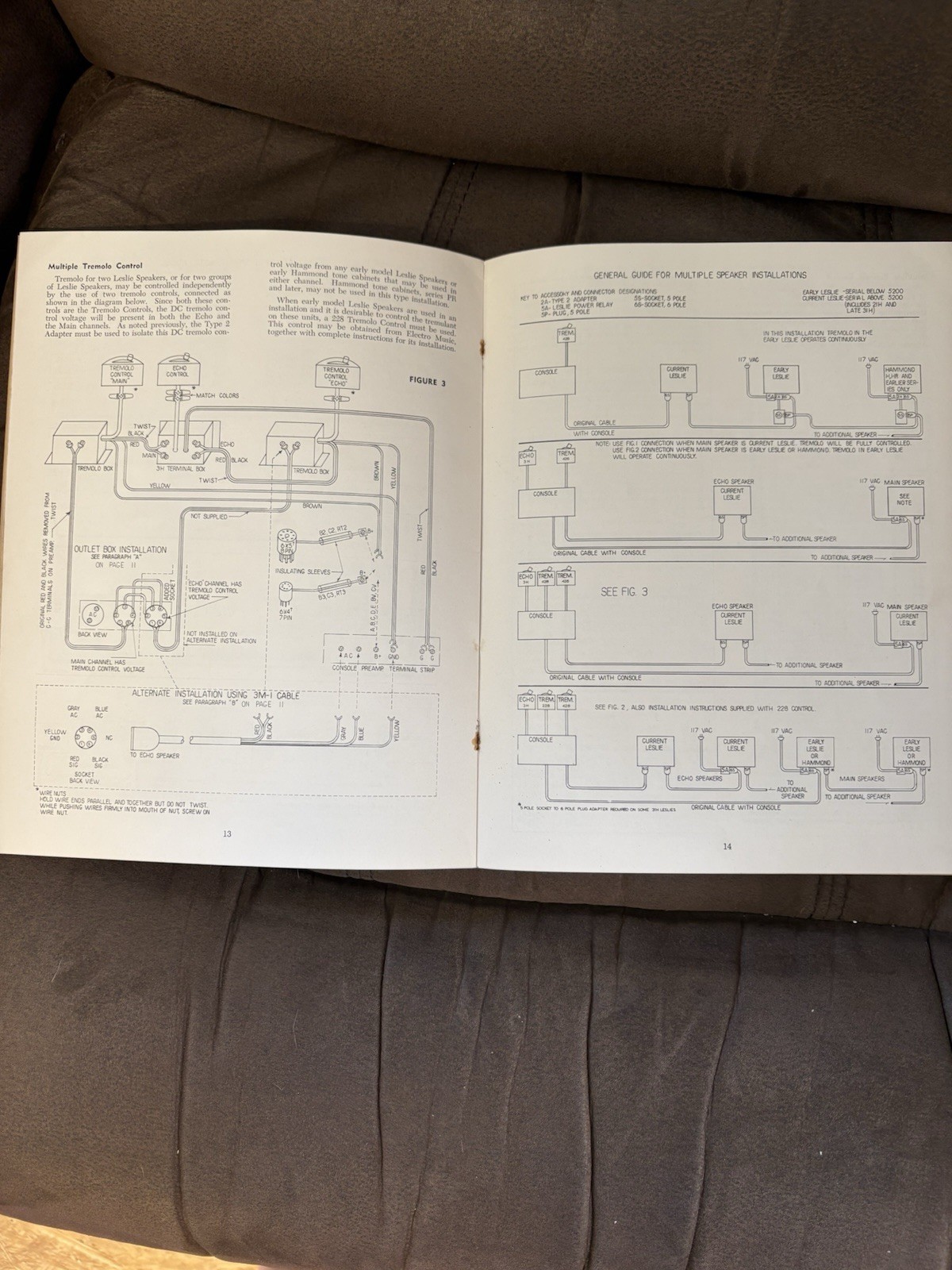 Leslie 22H 22R Speaker Owner’s Manual Hammond Organ Service Parts Schematics