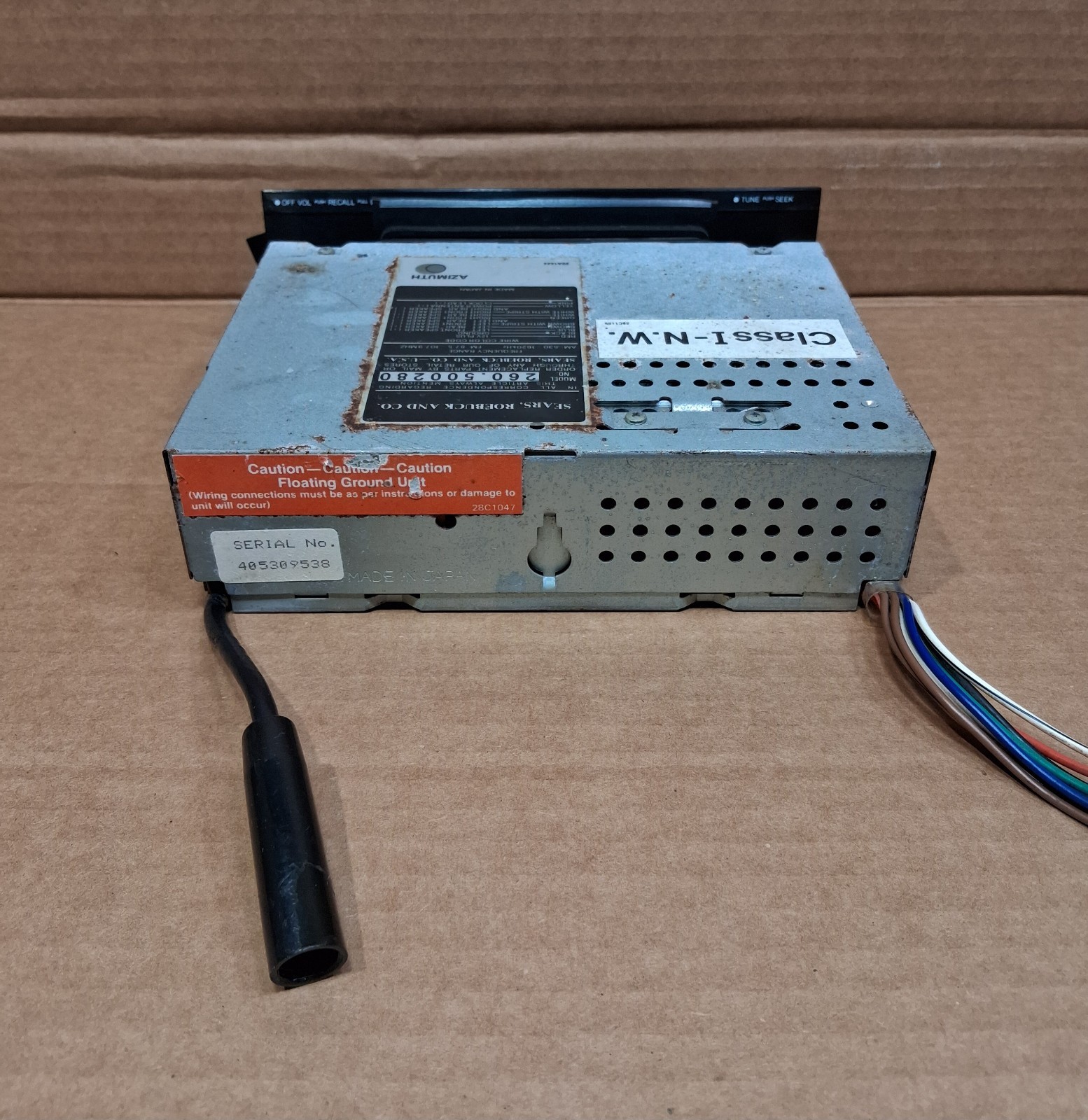 Vintage Sears Roebuck AM/FM Car Radio In Original Box