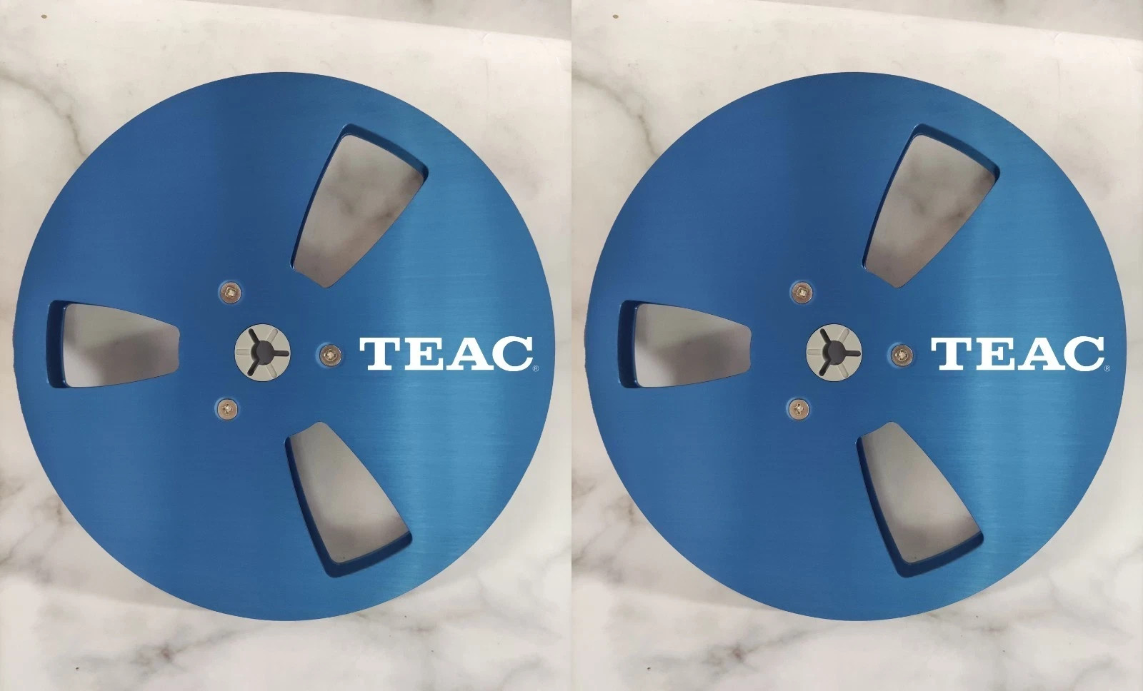 One Pair black TAPE REEL TEAC 7″ inch Light Metal Aluminum Take Up Reel