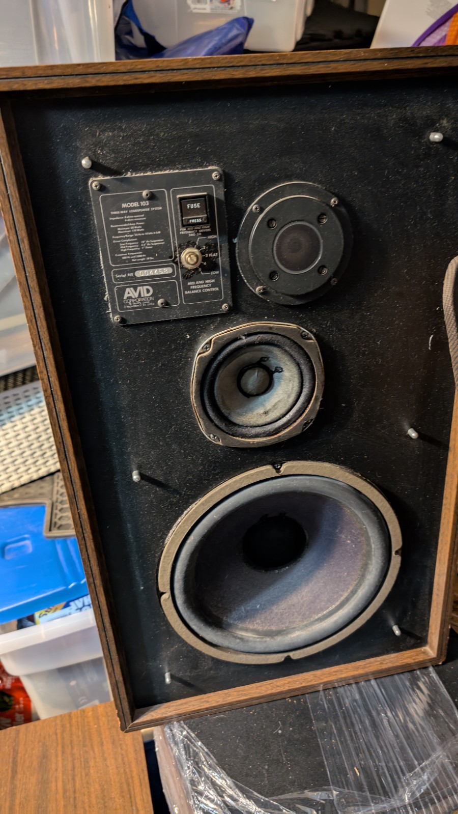 Avid 103 Vintage Speakers Nice Condition 3-Way