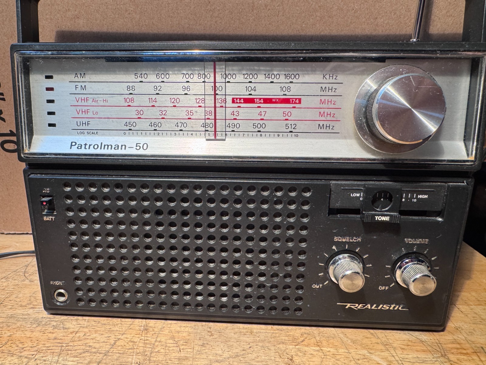 Realistic Patrolman-50 Multiband Radio AM FM VHF UHF Tested